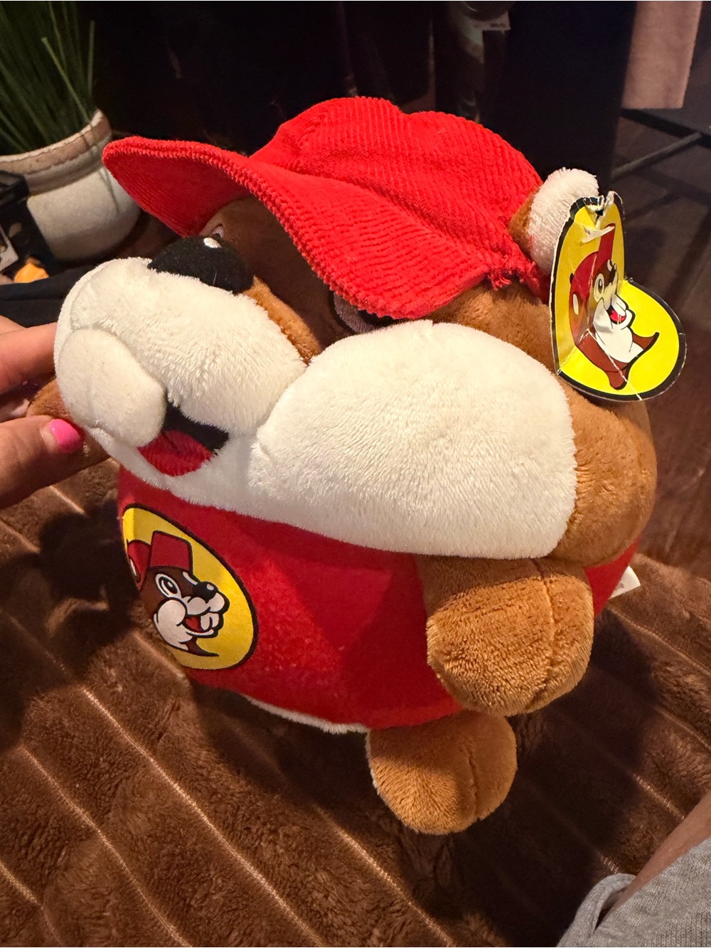 Red Plush Cartoon Bulldog Stuffed Toy - Branded Mascot Plush